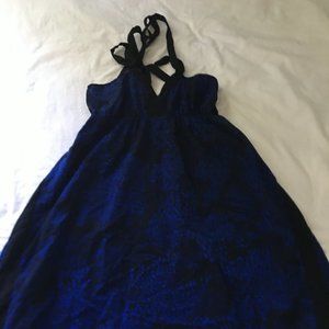 Long Black and Blue Dress